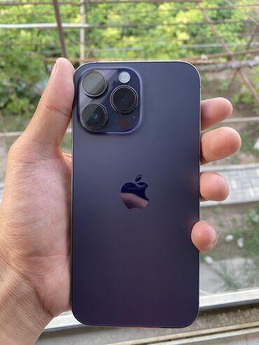iphone 12 про макс цена в бишкеке: IPhone 14 Pro Max, Колдонулган, 256 ГБ, Deep Purple, Каптама, Куту, Коргоочу айнек, 86 %