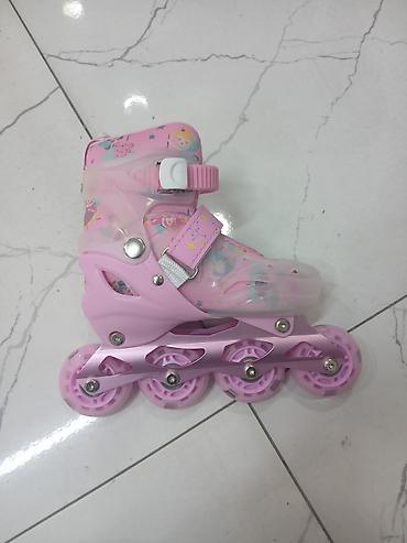İdman və istirahət: Uşaq üçün çəhrayı inline konkisətləri - Dizayn: Pastel çəhrayı — 3