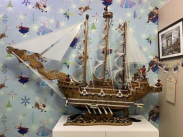 model: Taxta maket gəmi – dekorativ əly işı - Material: təbii ağac, əl işi — 1