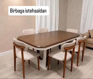 jalə: Qonaq otağı üçün, Yeni, Açılmayan, Oval masa, 6 stul — 1