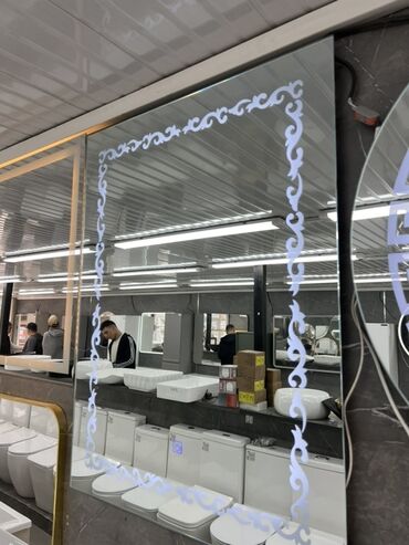 зеркало ош: Зеркало с подсветкой для ванной комнаты - Форма: прямоугольная -