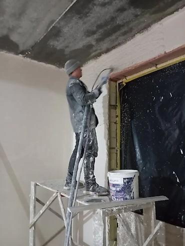 Штукатурка, шпаклевка: Механизированная штукатурка стен под обои, ровные и белые стены в — 8