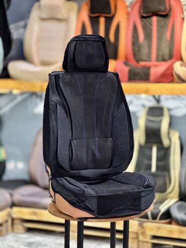 Чехлы и накидки на сиденья: Чехлы Алькантара, С подушкой, цвет - Серый, Новый, Платная доставка, Самовывоз, Бесплатная доставка — 4