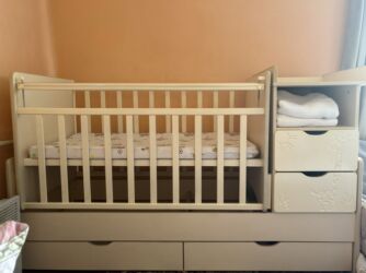 кроват для девочки: Детская односпальная кровать, Б/у, Для девочки, Для мальчика, С матрасом, Дерево, Самовывоз