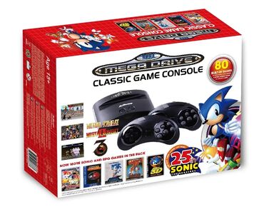Другие игры и приставки: Ретро игровая приставка Sega Genesis с беспроводными джойстиками