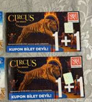 Bu sirk bileti "CİRCUS" tədbirinə giriş üçün nəzərdə tutulub. Biletin
