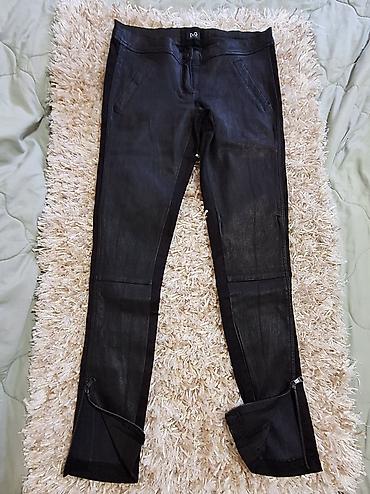 Pantalone: Ženske crne uske pantalone Dolce Gabbana sa kožnim efektom. - — 5