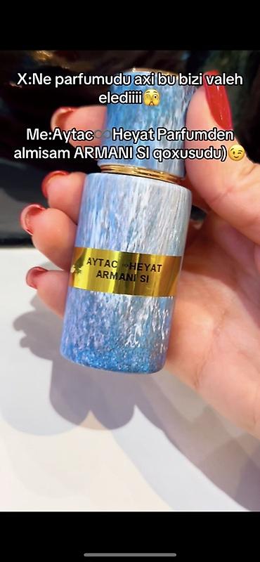 Ətriyyat: Məhsul: “AYTAC & HEYAT” Parfume yağ əsaslı ətirlər - Tərkib: yağ — 10