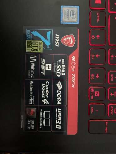 Ноутбуки: Ноутбук, MSI, 16 ГБ ОЗУ, Intel Core i7, Б/у, память SSD