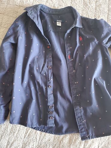 рубашка шифоновая: Продается детская рубашка на мальчика Okaidi на 5 лет