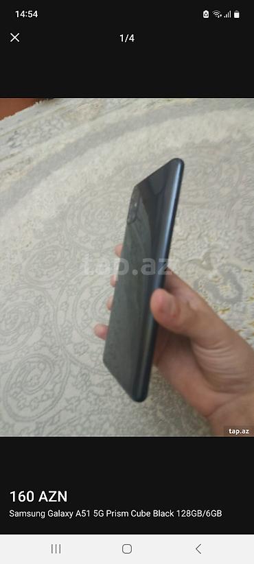 ip 8: Samsung Galaxy A51 5G, 128 GB, rəng - Qara, İki sim kartlı — 5