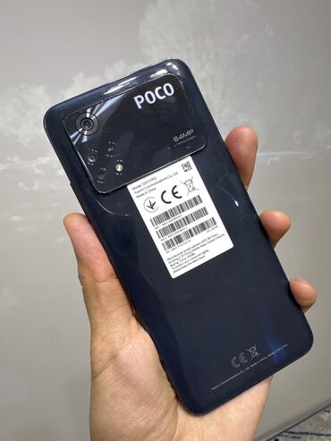 4000 сом телефон: Poco M4 Pro, Б/у, 256 ГБ, цвет - Черный, 2 SIM