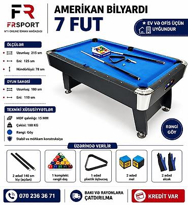 Bilyard masaları: 💥 Bilyard, bilyard masası ✅ 7/24 əlaqə saxlaya bilərsiz. ✅ — 1