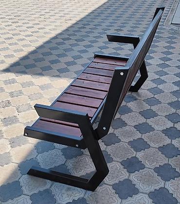 Скамейки: Скамейка Металл, Со спинкой, Без крыши — 3