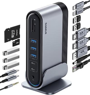 yeni hub: USB HUB Baseus UnionJoy 17-in-1 Xüsusiyyətlər: Brend: Baseus Tip:	USB — 1
