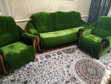 диван кресло буу: Sofa-bed, цвет - green, Б/у