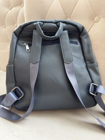 Çantalar: Mavi rəngli şəhər tipli bel çantası - Material: yumşaq teksturalı — 3