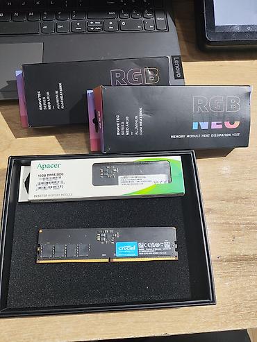 pc ana plata: Operativ yaddaş (RAM) Crucial, 32 GB, > 4000 Mhz, DDR5, PC üçün, İşlənmiş — 1