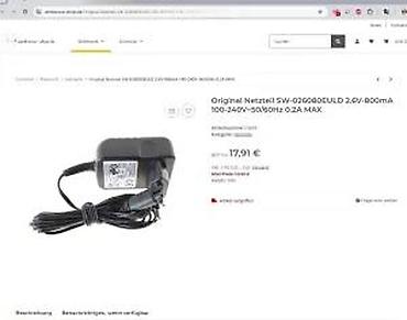 Adapteri i punjači za laptop: Originalni AC/DC adapter SW-026080EULD - Ulaz: 100–240 V AC, 50/60 — 1