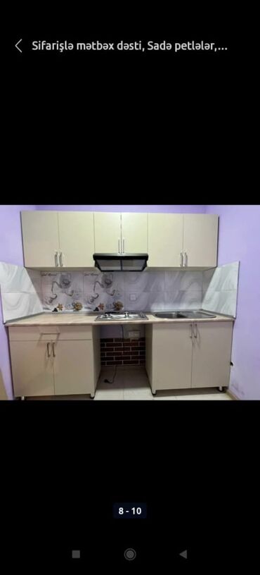 Mətbəx mebeli: Sifarişlə hazırlanmış müxtəlif ölçülü mətbəx mebelləri. Rəng və dizayn — 14