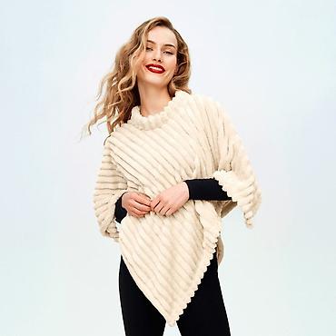 Şəxsi əşyalar: Panço - Model: qadın pançosu - Rəng: krem/ivory - Material — 1