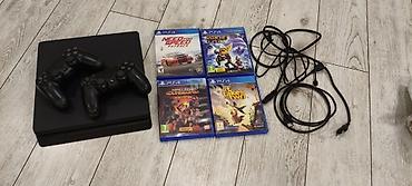 sony 1000xm5: PlayStation 4 slim 1TB yaddaş 2 pult 1 i orginal 1 i A klass 4 oyun — 2