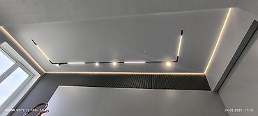 Трековые светильники и споты: Линейная магнитная трековая система освещения - Черный встраиваемый — 10