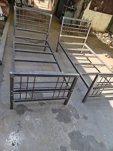Metall çarpayı karkası – tək nəfərlik - Material: qalın divarlı metal