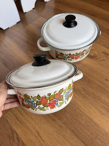 смородины: Набор эмалированных кастрюль с крышками - Материал: сталь с эмалевым — 1