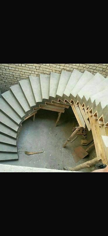 Бетонные лестницы: Бетонная лестница Для дома, Форма лестницы: Много-маршевая — 8