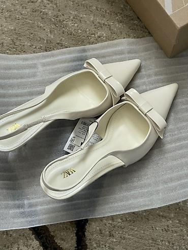 583 proba: Туфли, 38, Zara, Новый, цвет - Белый — 1