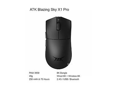 mx master 3s: Беспроводная игровая мышь ATK Blazing Sky X1 PRO (PAW3950, черный и — 1