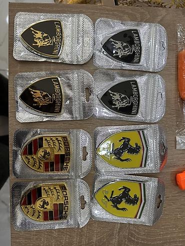 4 bolt 16 disk teker: Avtomobil üçün loqo/emblem dəsti - Brendlər: Lamborghini, Porsche — 1