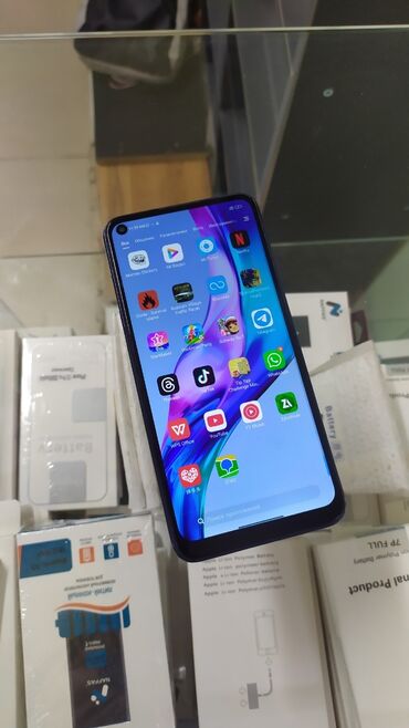 телифоны: Redmi, Redmi Note 9, Б/у, 128 ГБ, цвет - Синий, 2 SIM