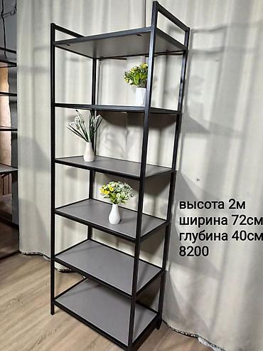 Полки, стеллажи: Металлические стеллажи в индустриальном стиле - Каркас: прочный — 8