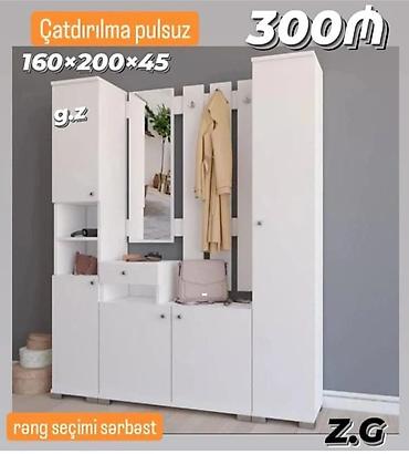 Dəhliz üçün çoxfunksiyalı gardırob-komod dəstləri 1) Model 1 - Ölçü at lalafo.az — 2 Dəhliz üçün çoxfunksiyalı gardırob-komod dəstləri 1) Model 1 - Ölçü — 2