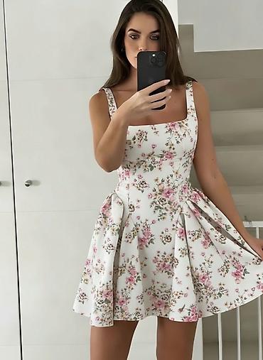 exit haljine: 🍒Mini haljine sa širokom suknjom i cvetnim/voćnim printom
✅2800 din — 5
