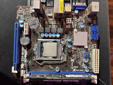 Материнские платы: Материнская плата, Б/у, ASRock, LGA1155, Micro-ATX, Для ПК