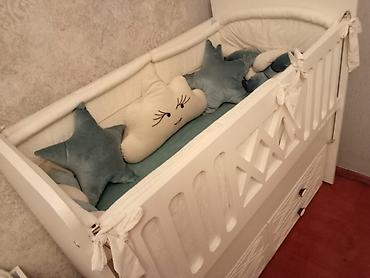 Beşiklər: Uşaq beşiyi – Baby Mood markası - Rəng: ağ, klassik dizaynlı — 4