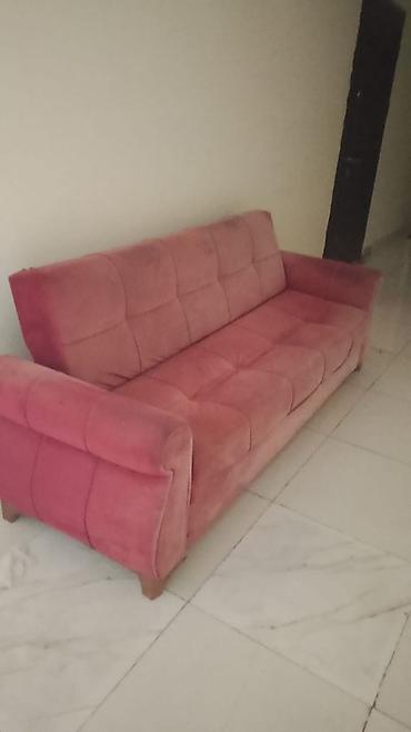 3 nəfərlik yumşaq divan - Rəng: tünd çəhrayı/rosə - Material: parça