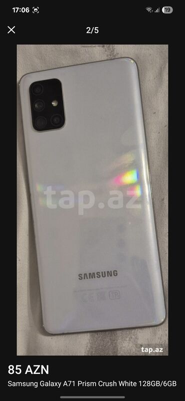 samsung a 72 qiymeti: Samsung Galaxy A71, 128 GB, rəng - Ağ, Qırıq