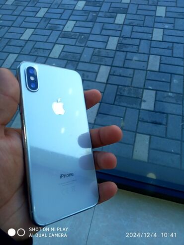 ilkin odenissiz telefon krediti: IPhone X, 64 GB, Matte Silver, Face ID