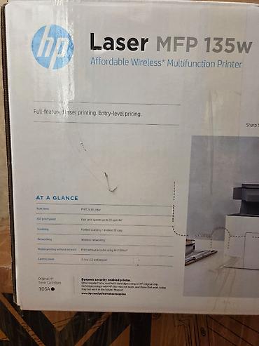 printerlər hp: HP Laser MFP 135w Printer 4ZB83A Printer - Skaner - Kserks 3 in 1 — 7