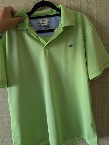 ray ben: Мужская рубашка, XL, Lacoste, Б/у, цвет - Зеленый — 1