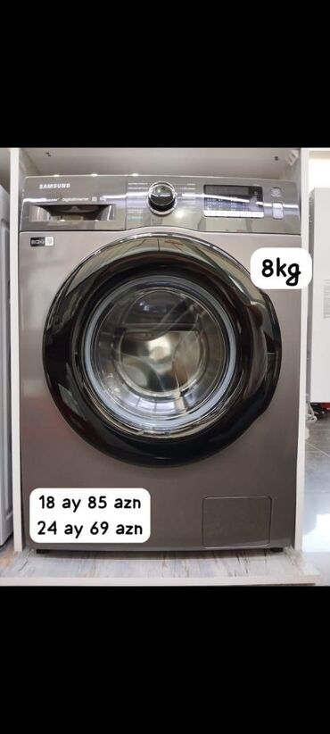 Paltaryuyan maşınlar: Paltaryuyan maşın Samsung, 8 kq, Yeni, Avtomat, Qurutma var, Kredit var, Pulsuz çatdırılma — 1