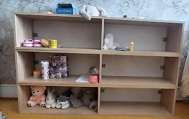 Rəflər: Divar üçün modul rəf sistemi - Material: ağac fakturalı laminat/LDSP — 2