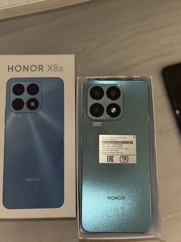 honor 7x: Honor X8a, 128 GB, rəng - Göy, Barmaq izi, İki sim kartlı