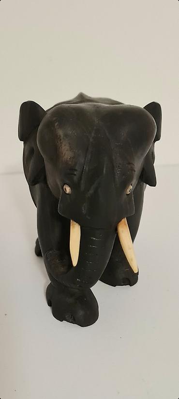 Figure: ▪︎ Na prodaju kolekcionarska, originalna, drvena statua slona. - Veoma — 6