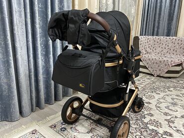 современные коляски для новорожденных: Коляска, цвет - Черный