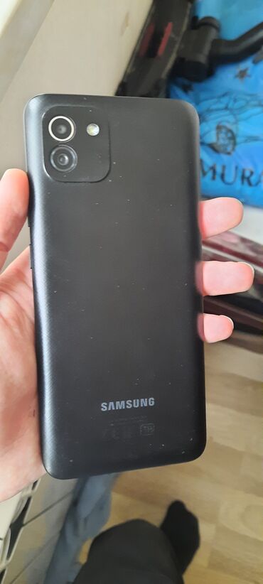 samsung 200 azn: Samsung Galaxy A03, 64 GB, rəng - Qara, Sensor, İki sim kartlı